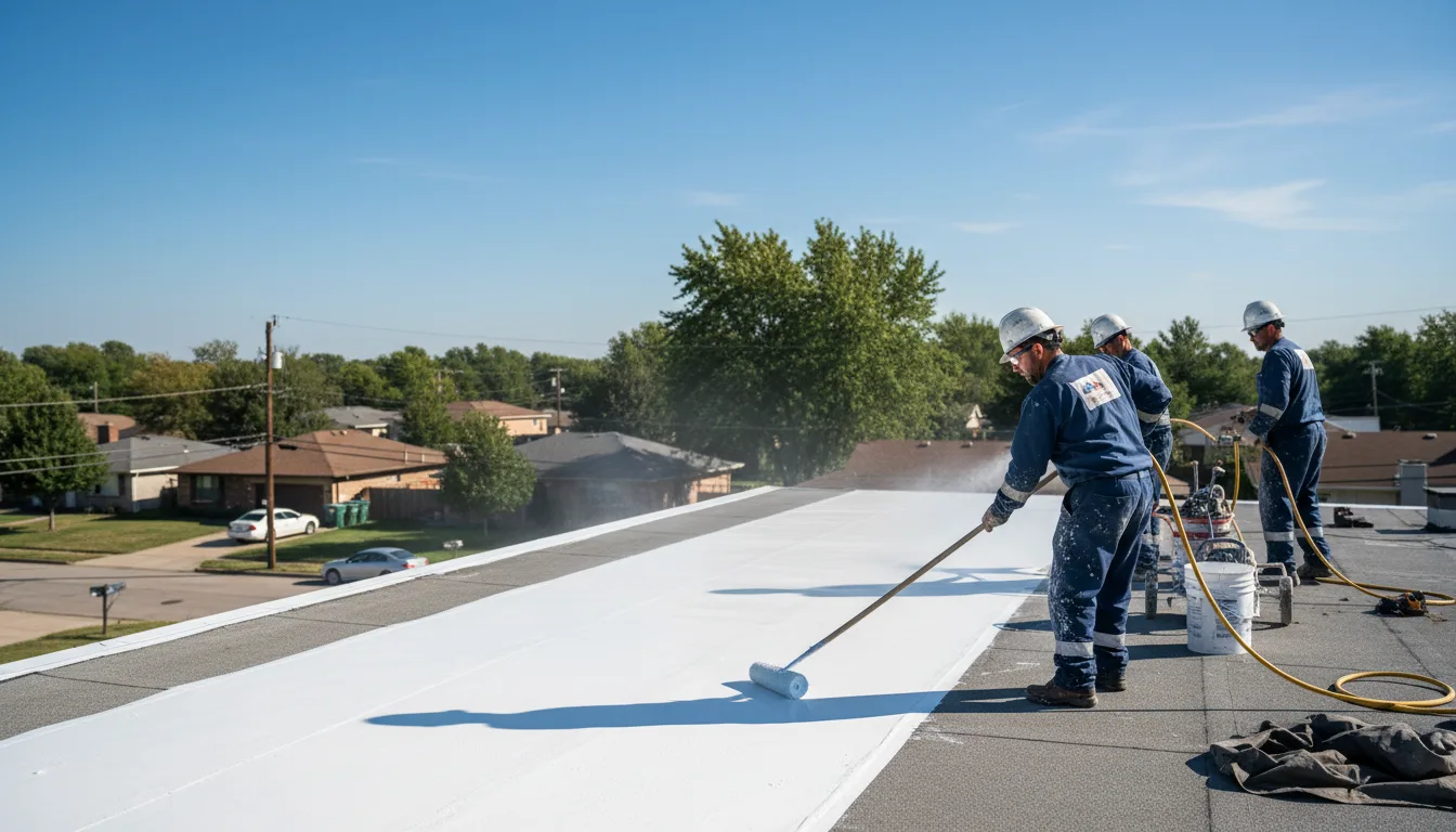 Commercial roof coating in Massapequa, NY near me
